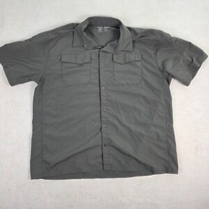 5.11 Tactical Mens XL Gray Short Sleeve Perforated Performance Button Up Shirt